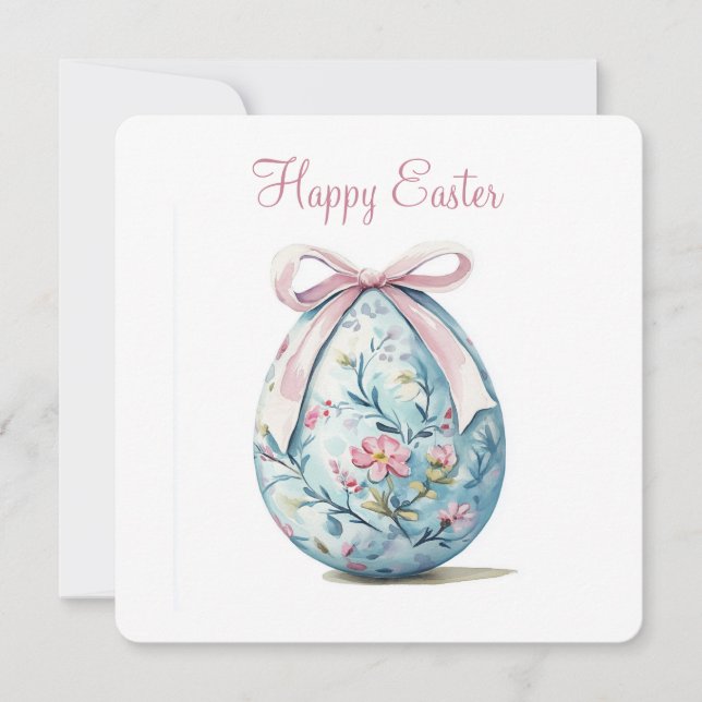 Cartão De Festividades Placa de feriado plana do felz pascoa (Frente)