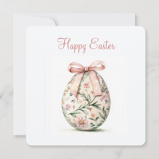 Cartão De Festividades Placa de feriado plana do felz pascoa (Frente)