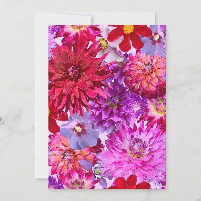 Cartão De Festividades Placa de Feriado Plano Grande Floral (Frente)