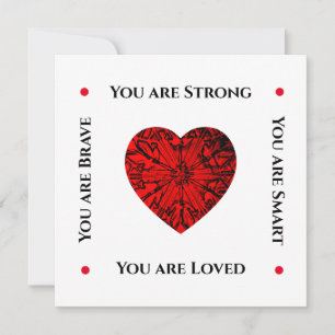 Cartão De Festividades Placa de Feriado Simples de Namorados Vermelho Rub