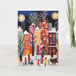 Cartão De Festividades Placa de férias de design abstrato