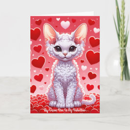 Cartão De Festividades Placa de Férias Devon Rex Cat Namorados Purr