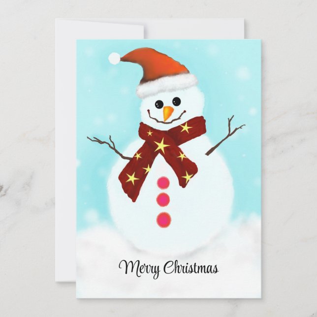 Cartão De Festividades Placa de Férias Plana (Frente)