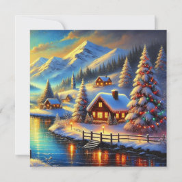 Cartão De Festividades Placa de Férias Plana