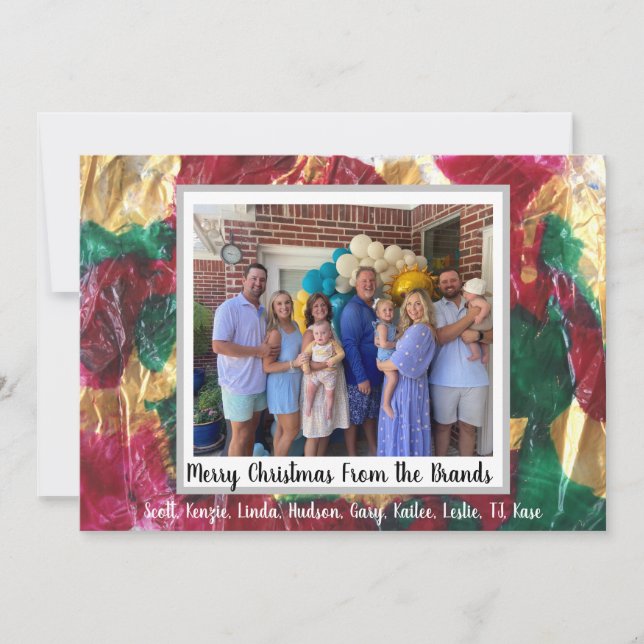 Cartão De Festividades Placa de Férias Plana (Frente)