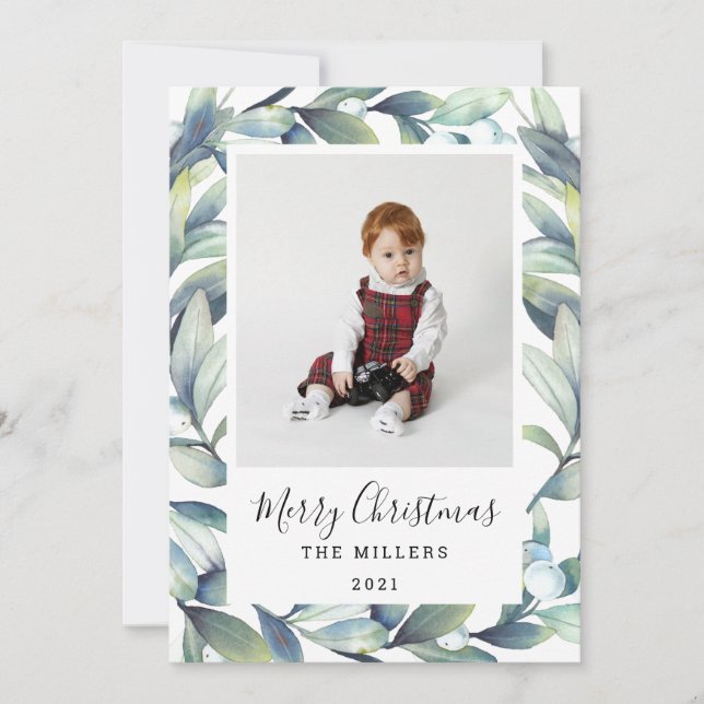 Cartão De Festividades Placa de Férias Plana (Frente)