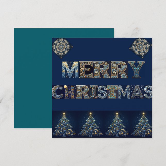 Cartão De Festividades Placa de Férias Plana (Frente/Verso)