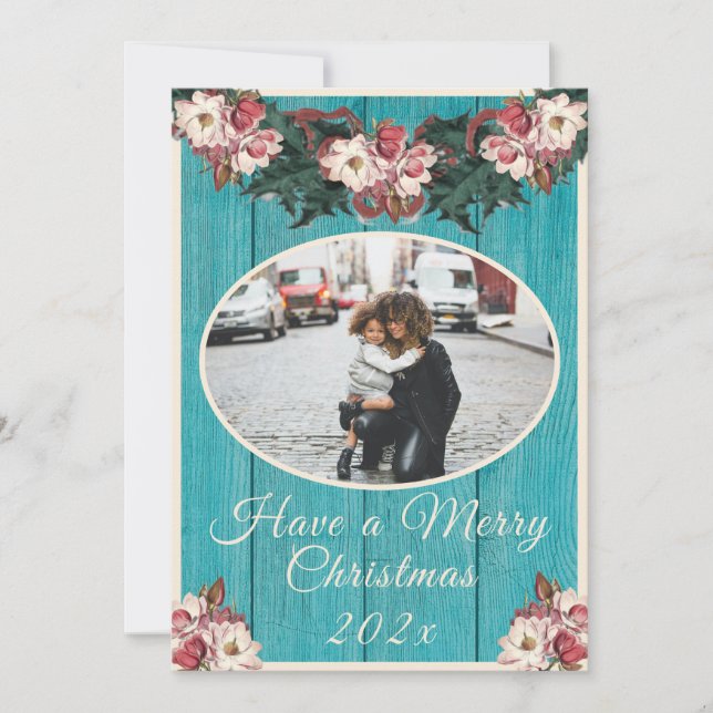 Cartão De Festividades Placa de Férias Plana (Frente)