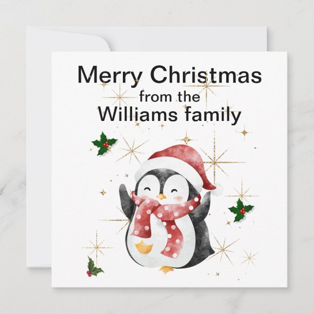 Cartão De Festividades Placa de Férias Plana (Frente)