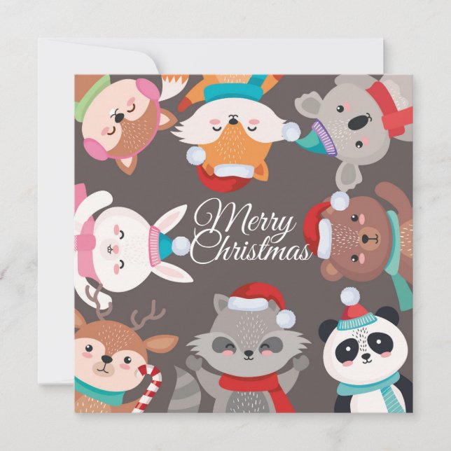 Cartão De Festividades Placa de Férias Plana (Frente)