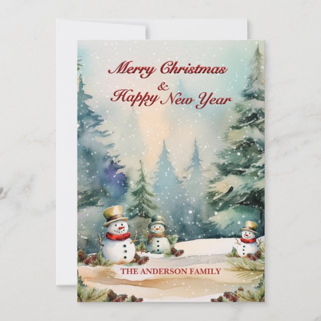 Cartão De Festividades Placa de Férias Plana (Frente)