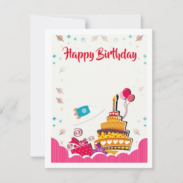 Cartão De Festividades Placa de Férias Plana (Frente)