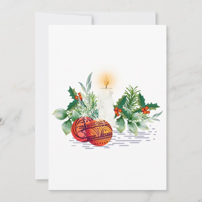 Cartão De Festividades Placa de Férias Plana (Frente)