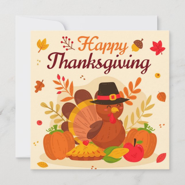 Cartão De Festividades Placa de Férias Plana (Frente)