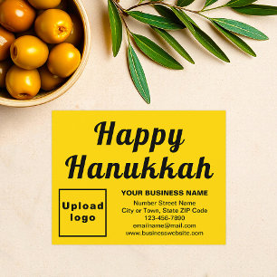 Cartão De Festividades Placa de Férias Plana Amarelo Pequeno Hanukkah par
