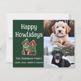 Cartão De Festividades Placa de Férias Planas Feliz Howliday Duas Fotogra