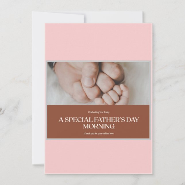 Cartão De Festividades PLACA DE GREETING DO dia de os pais (Frente)