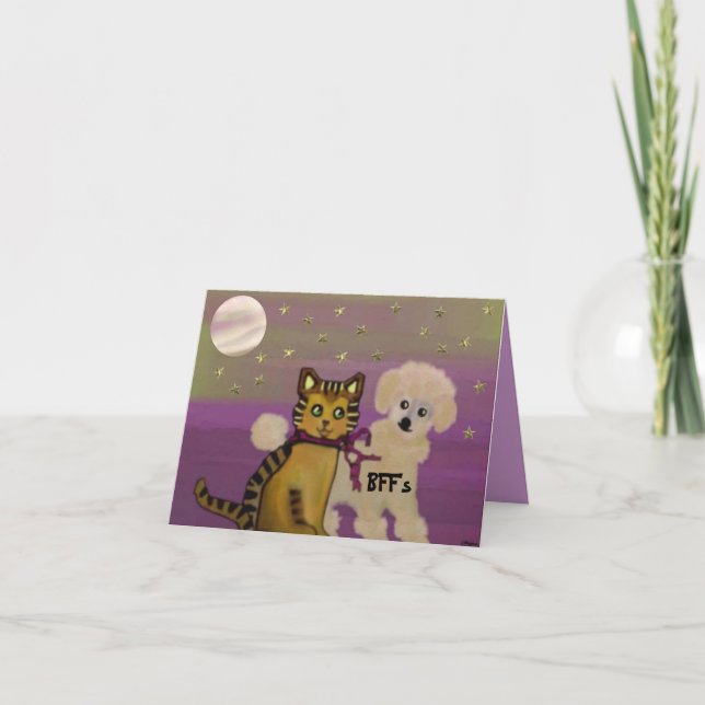 Cartão De Festividades Placa de Namorados Amigos para Sempre (Frente)