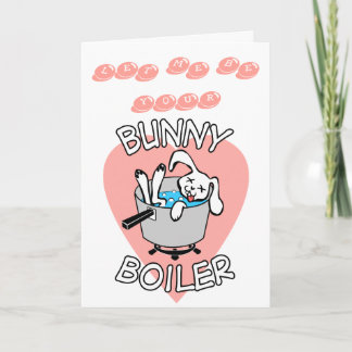 Cartão De Festividades Placa de Namorados Bunny Boiler