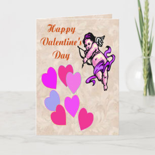 Cartão De Festividades Placa de Namorados Cardíaco Cupids