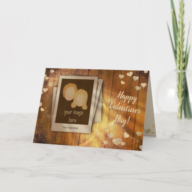 Cartão De Festividades Placa de namorados com sua foto (Frente)