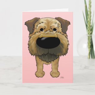 Cartão De Festividades Placa de Namorados de Borda Terrier