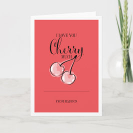 Cartão De Festividades Placa de Namorados de Cherry de Fruta engraçada
