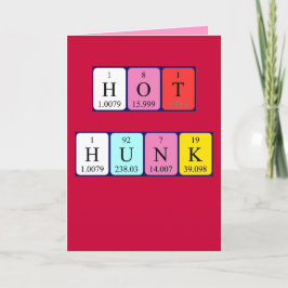 Cartão De Festividades Placa de Namorados periódica de mesa Hot Hunk