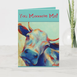 Cartão De Festividades Placa de Namorados Vaca Cheeky VCollierArt