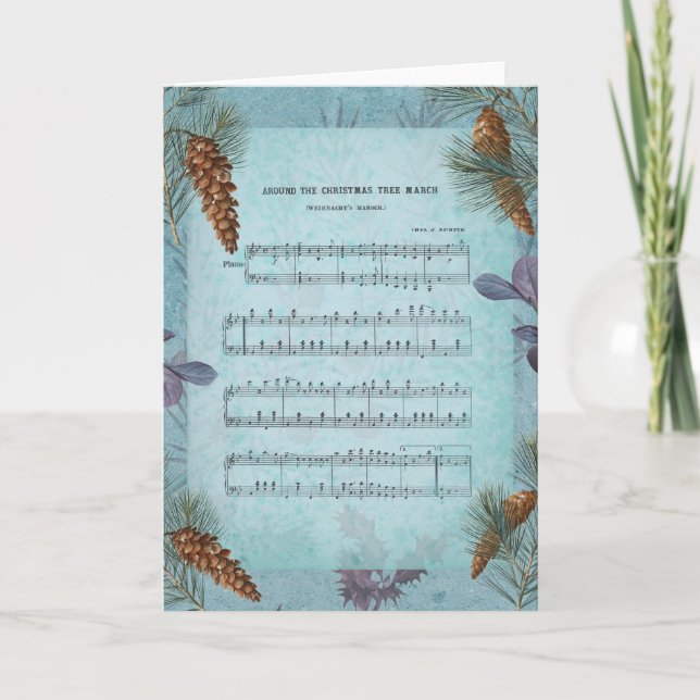 CARTÃO DE FESTIVIDADES PLACA DE NATAIS VINTAGES (Frente)