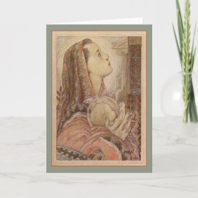 Cartão De Festividades Placa de natais vintages (Frente)