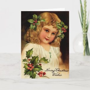Cartão De Festividades Placa de natais vintages