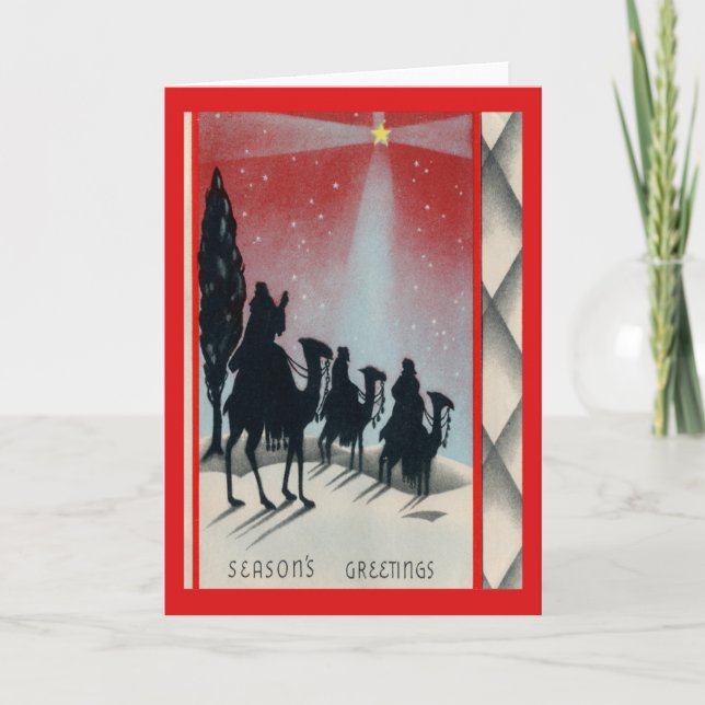 Cartão De Festividades Placa de natais vintages (Frente)