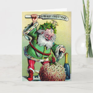 Cartão De Festividades Placa de natais vintages