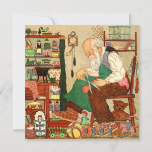 Cartão De Festividades Placa de natais vintages Papai Noel