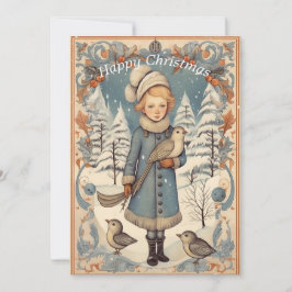 Cartão De Festividades Placa de Natais vintages Retroativos. Personalize