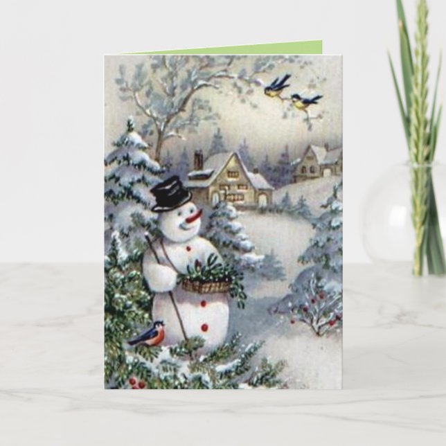 CARTÃO DE FESTIVIDADES PLACA DE NATAL ANTIGO (Frente)