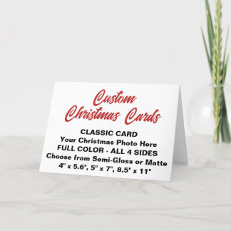 Cartão De Festividades PLACA DE NATAL CLÁSSICA Personalizada DE 5" x 7"