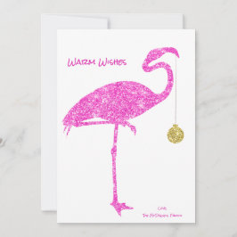 Cartão De Festividades PLACA DE NATAL DE FLAMINGO | Diminuição da coloraç