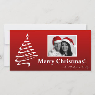Cartão De Festividades Placa de Natal de FOTO XMAS XMAS Branco 4x8
