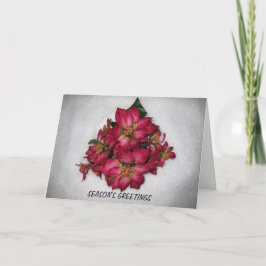 CARTÃO DE FESTIVIDADES PLACA DE NATAL DE POINSETTIA