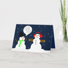 CARTÃO DE FESTIVIDADES PLACA DE NATAL DE SNOWMAN FUNNY