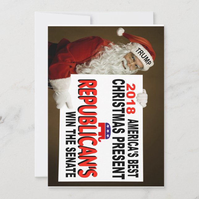 CARTÃO DE FESTIVIDADES PLACA DE NATAL DE TRUMP (Frente)