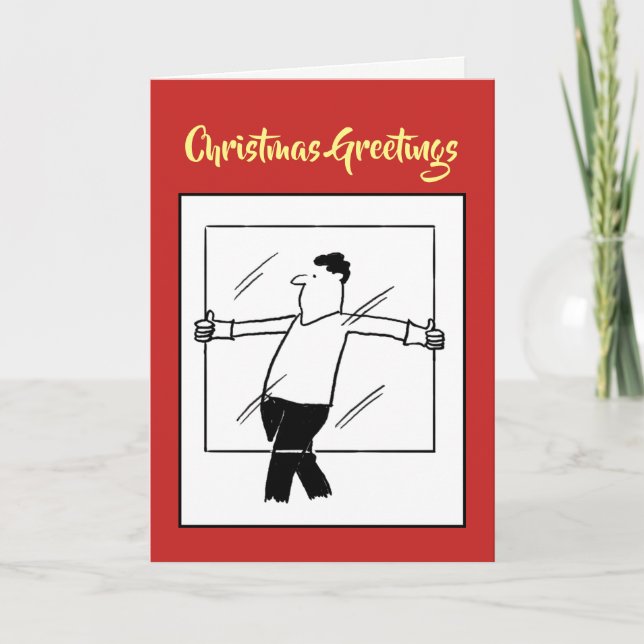 Cartão De Festividades Placa de Natal de Vidro e Vidro de Vidro (Frente)