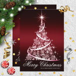 Cartão De Festividades Placa de Natal Elegante de Árvore Sparkle<br><div class="desc">Cartão de saudação festivo e elegante de Natal</div>
