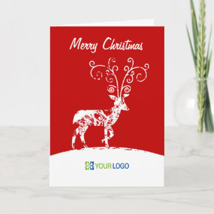 Cartão De Festividades Placa de Natal para Reindedo de Logotipo Corporati