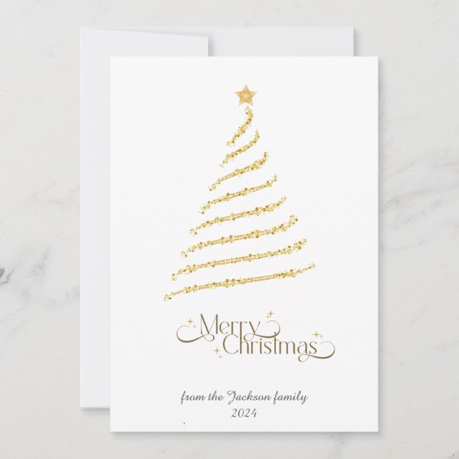 Cartão De Festividades Placa de Natal sem Feriado de Árvore Flat (Frente)