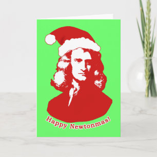 Cartão De Festividades Placa de Newtonmas Feliz para Feriados
