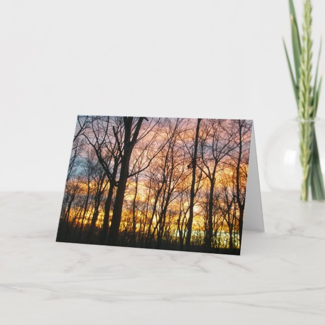 Cartão De Festividades Placa de Nota da Série Sunset nº 4 (Frente)