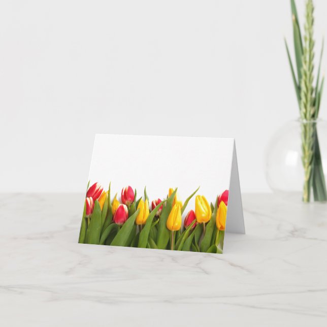 Cartão De Festividades Placa de Nota de Jardim primavera Tulip (Frente)